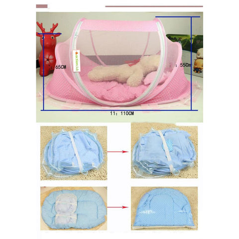 Foldable Baby Bed Net With Pillow Net 2pieces Set