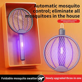 Foldable Electric Mosquito Swatter 3-in-1 Electric Mosquito Killer Anti-mosquito Lamp Rechargeable Wall-Mounted