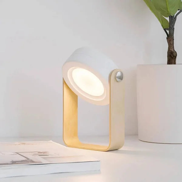 Modern foldable night light with adjustable LED touch control and warm lighting