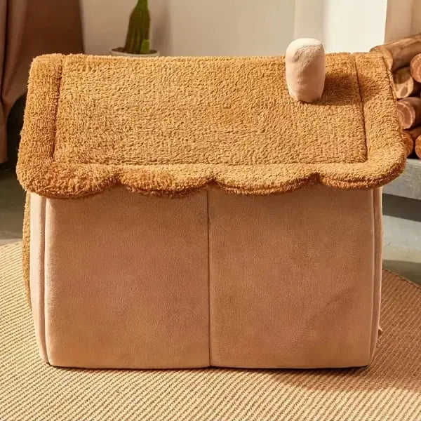 Foldable 2-in-1 Pet House & Sofa: Washable Puppy Cave & Cat Bed for Small to Medium Pets