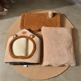 Foldable 2-in-1 Pet House & Sofa: Washable Puppy Cave & Cat Bed for Small to Medium Pets