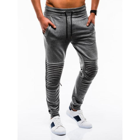 Folding Casual Trousers For Men Fashion Trousers For Men - Grey / 2XL