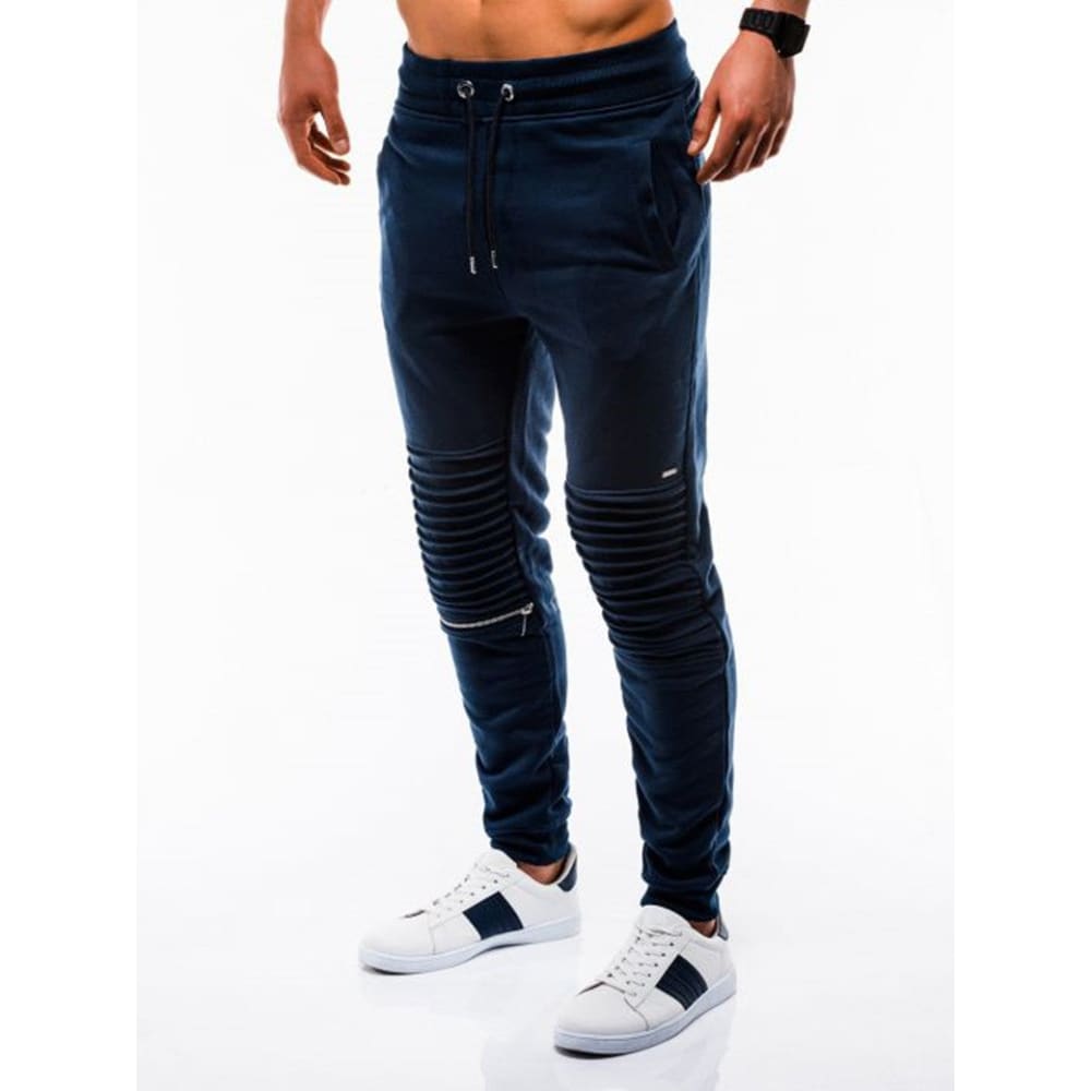 Folding Casual Trousers For Men Fashion Trousers For Men - Navy Blue / 2XL