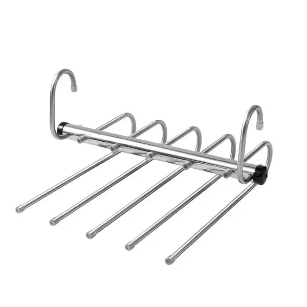 5/9 Layer Stainless Steel Folding Magic Pants Hangers Space-Saving Trouser & Jeans Organizer - FiveLayers / XL