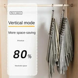 5/9 Layer Stainless Steel Folding Magic Pants Hangers Space-Saving Trouser & Jeans Organizer