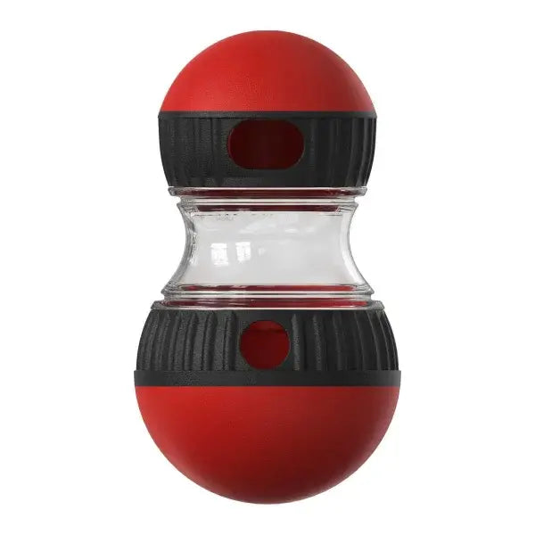 Food Dispensing Dog Toy Tumbler Leaky Food Ball Puzzle for Interactive Play - Red In Stock