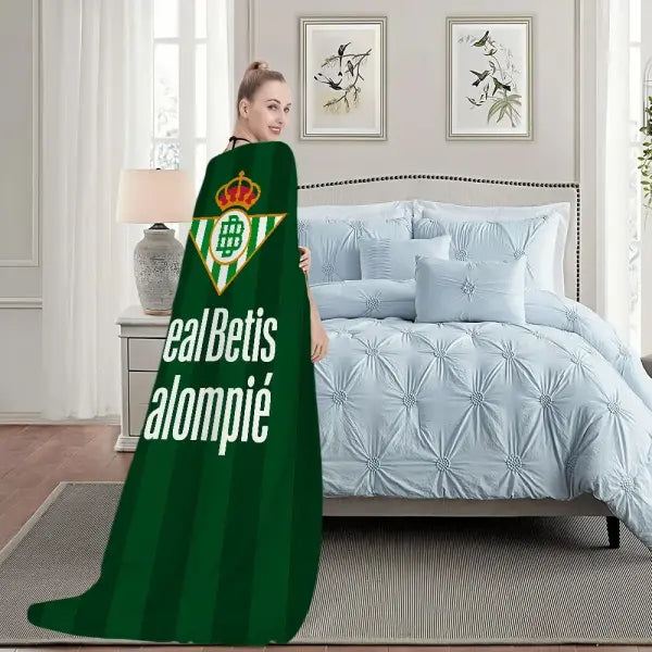 Football R-Real Betis B-Balompie Blanket Blanket for Couch Sofa Travel Home Hiking Picni Bed Beding Flannel Blanket gift