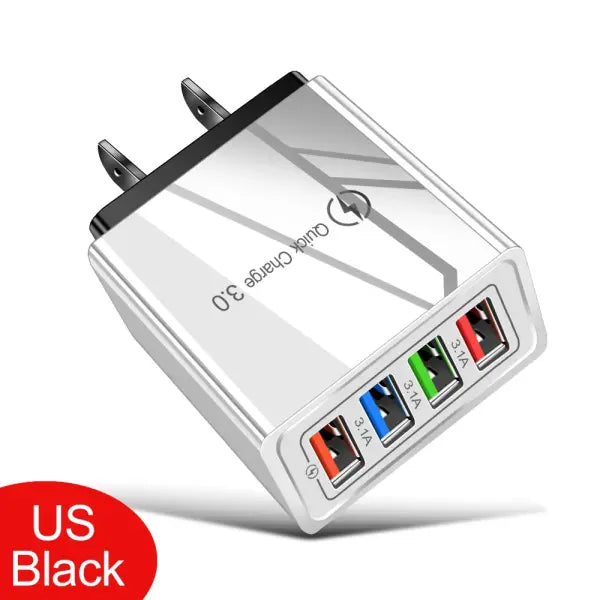 For iPhone 14 USB Charger Quick Charge 3.0 For Samsung Xiaomi mi Tablets Mobile Phone Charger Adapter EU/US Plug Fast
