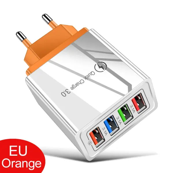 For iPhone 14 USB Charger Quick Charge 3.0 For Samsung Xiaomi mi Tablets Mobile Phone Charger Adapter EU/US Plug Fast