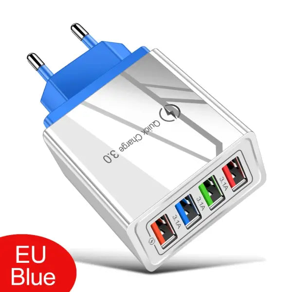 For iPhone 14 USB Charger Quick Charge 3.0 For Samsung Xiaomi mi Tablets Mobile Phone Charger Adapter EU/US Plug Fast
