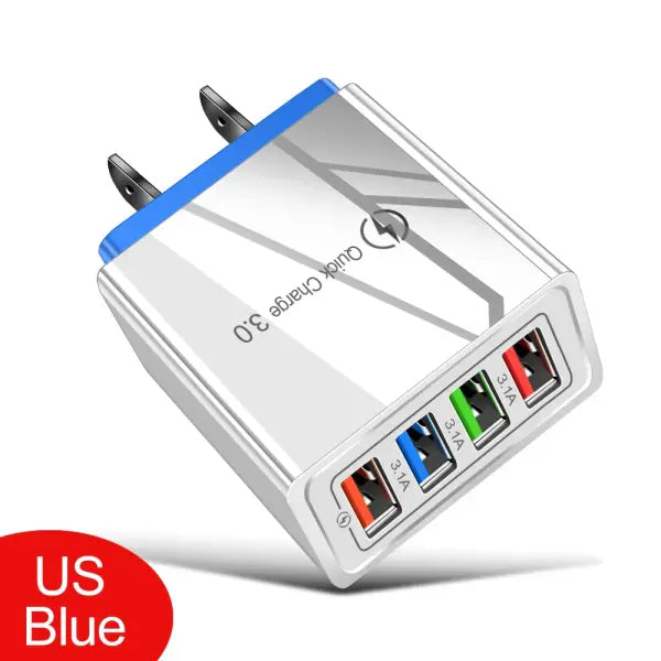 For iPhone 14 USB Charger Quick Charge 3.0 For Samsung Xiaomi mi Tablets Mobile Phone Charger Adapter EU/US Plug Fast
