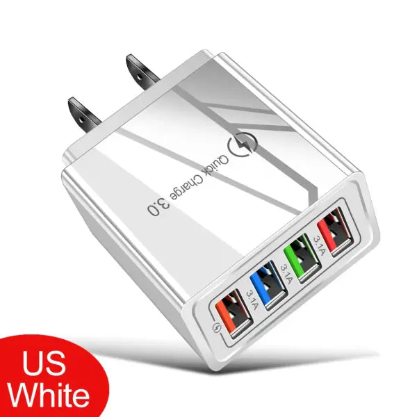 For iPhone 14 USB Charger Quick Charge 3.0 For Samsung Xiaomi mi Tablets Mobile Phone Charger Adapter EU/US Plug Fast