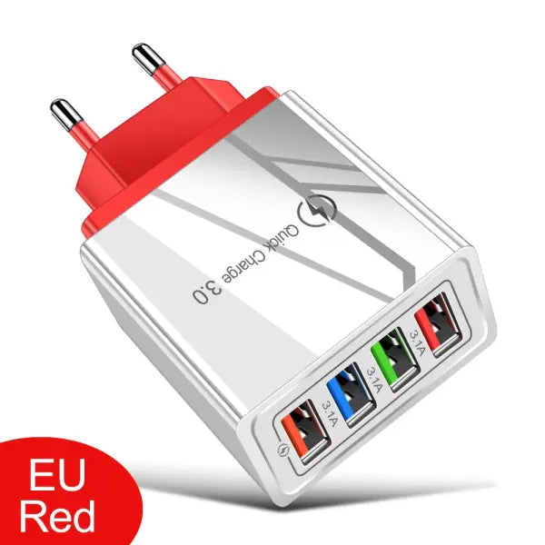 For iPhone 14 USB Charger Quick Charge 3.0 For Samsung Xiaomi mi Tablets Mobile Phone Charger Adapter EU/US Plug Fast