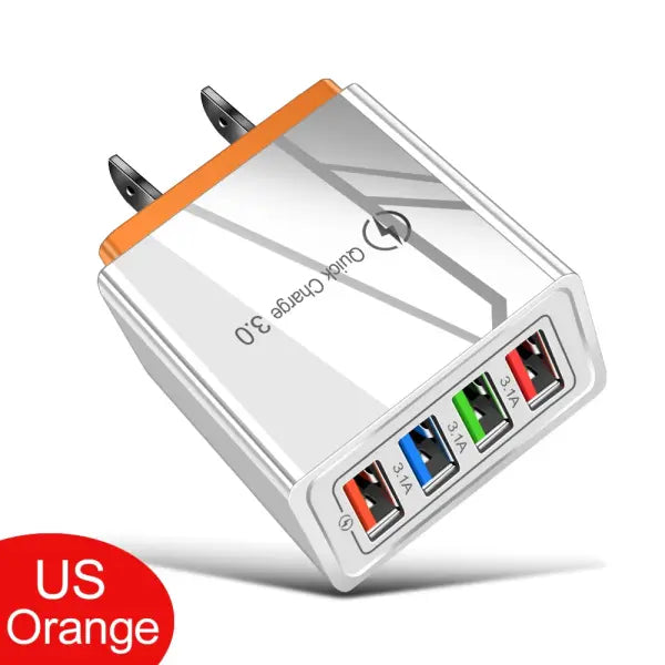 For iPhone 14 USB Charger Quick Charge 3.0 For Samsung Xiaomi mi Tablets Mobile Phone Charger Adapter EU/US Plug Fast