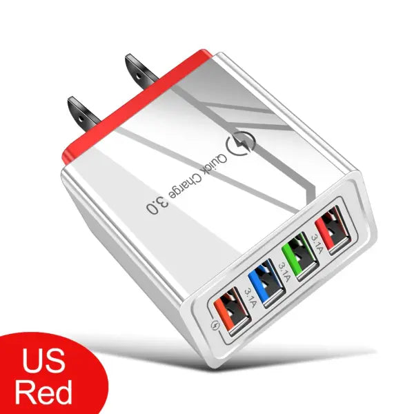 For iPhone 14 USB Charger Quick Charge 3.0 For Samsung Xiaomi mi Tablets Mobile Phone Charger Adapter EU/US Plug Fast