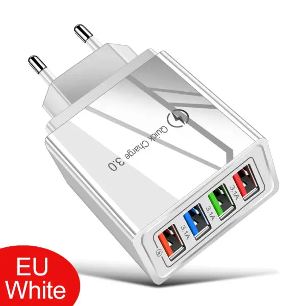 For iPhone 14 USB Charger Quick Charge 3.0 For Samsung Xiaomi mi Tablets Mobile Phone Charger Adapter EU/US Plug Fast
