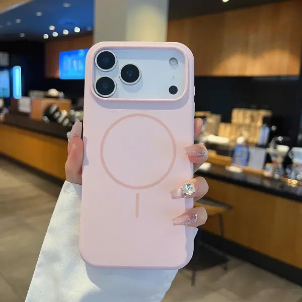 For Magsafe Magnetic Wireless Charging Solid Color Silicone Phone Case For iPhone 17 Pro Max/17/17 Pro Air Bumper Back