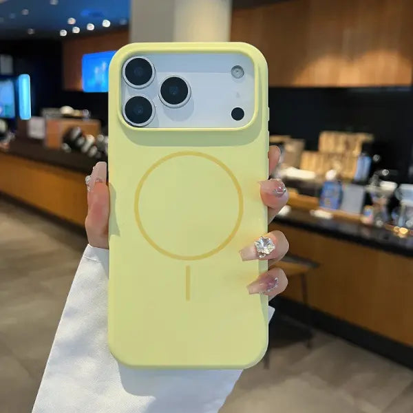 For Magsafe Magnetic Wireless Charging Solid Color Silicone Phone Case For iPhone 17 Pro Max/17/17 Pro Air Bumper Back