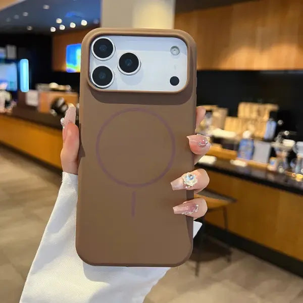 For Magsafe Magnetic Wireless Charging Solid Color Silicone Phone Case For iPhone 17 Pro Max/17/17 Pro Air Bumper Back