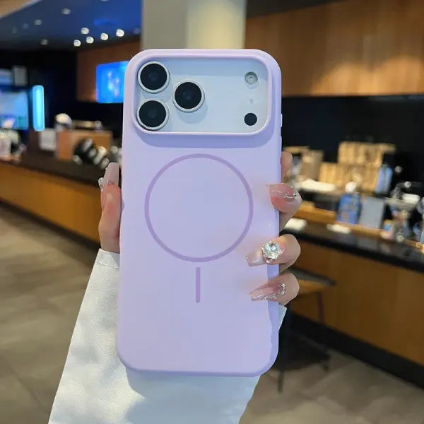 For Magsafe Magnetic Wireless Charging Solid Color Silicone Phone Case For iPhone 17 Pro Max/17/17 Pro Air Bumper Back