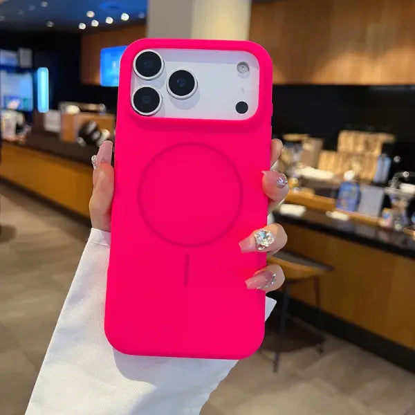 For Magsafe Magnetic Wireless Charging Solid Color Silicone Phone Case For iPhone 17 Pro Max/17/17 Pro Air Bumper Back