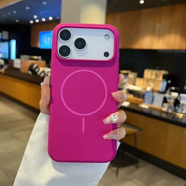 For Magsafe Magnetic Wireless Charging Solid Color Silicone Phone Case For iPhone 17 Pro Max/17/17 Pro Air Bumper Back