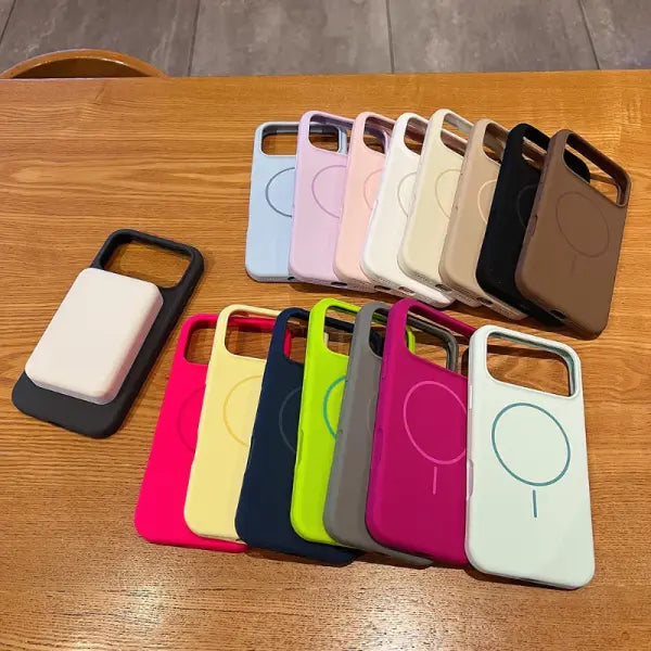 For Magsafe Magnetic Wireless Charging Solid Color Silicone Phone Case For iPhone 17 Pro Max/17/17 Pro Air Bumper Back