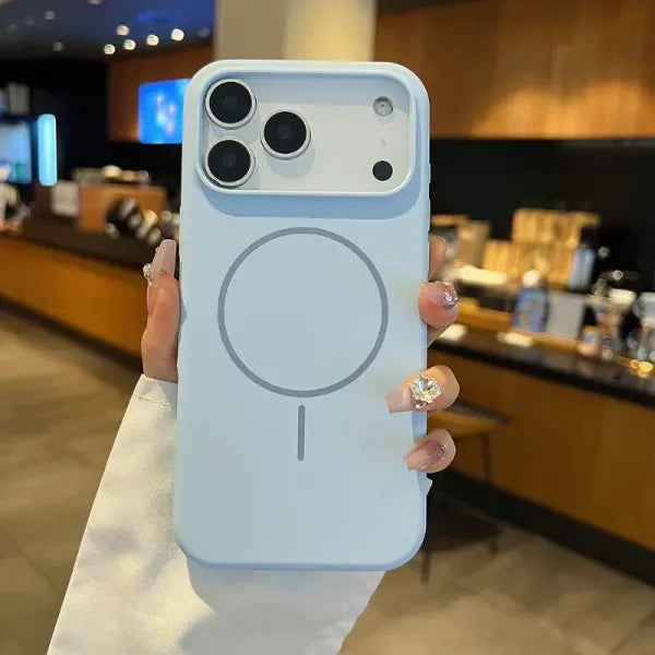 For Magsafe Magnetic Wireless Charging Solid Color Silicone Phone Case For iPhone 17 Pro Max/17/17 Pro Air Bumper Back