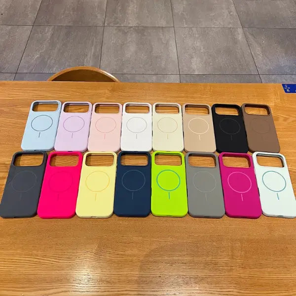 For Magsafe Magnetic Wireless Charging Solid Color Silicone Phone Case For iPhone 17 Pro Max/17/17 Pro Air Bumper Back