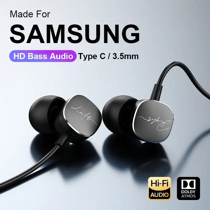 Type C Wired Samsung Galaxy Earphones HiFi Bass Surround Sound