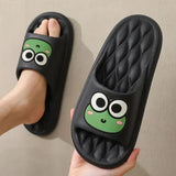 Four Season Bathroom Anti Slip Slippers Women’s EVA Slide Slippers - Frog Soft Comfortable Non-Slip Indoor/Outdoor