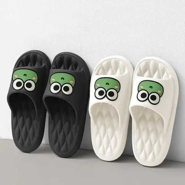 Four Season Bathroom Anti Slip Slippers Women’s EVA Slide Slippers - Frog Soft Comfortable Non-Slip Indoor/Outdoor