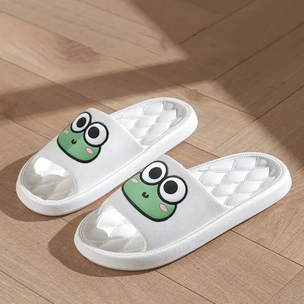 Four Season Bathroom Anti Slip Slippers Women’s EVA Slide Slippers - Frog Soft Comfortable Non-Slip Indoor/Outdoor