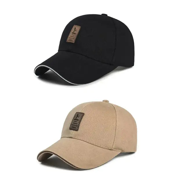 Four Seasons cotton baseball caps men’s sports sun hats caps sunscreens sun hats official website - Black and Khaki