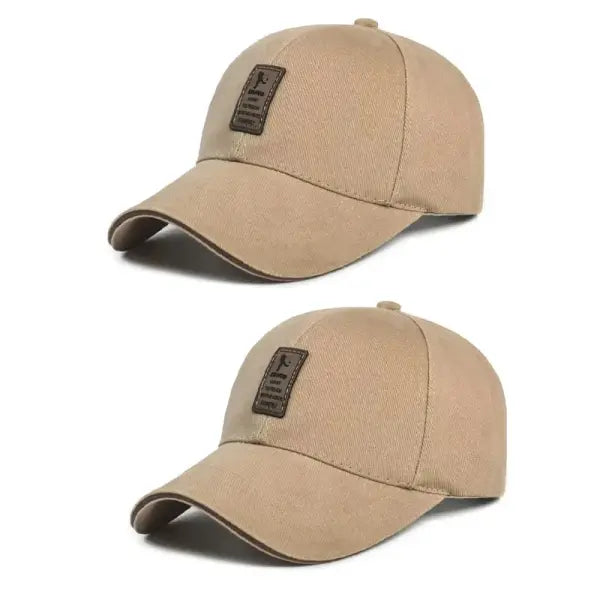 Four Seasons cotton baseball caps men’s sports sun hats caps sunscreens sun hats official website - Khaki 2pc