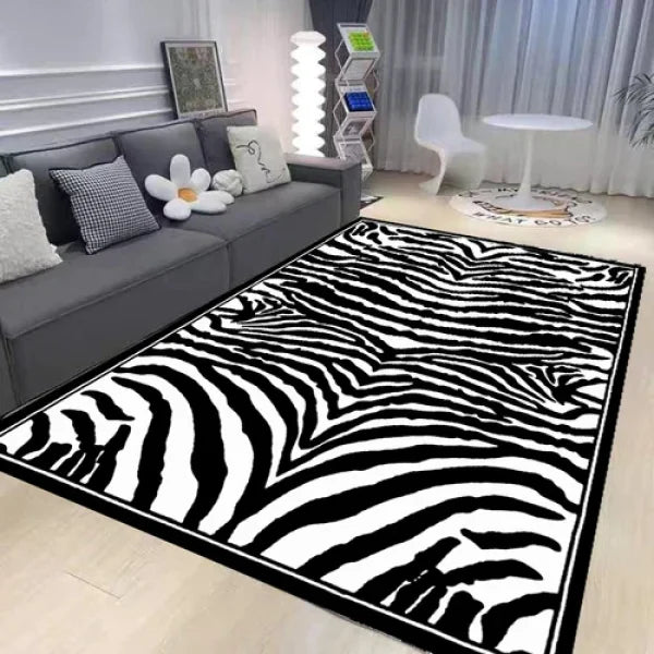 French Retro Zebra Stripes Carpet - Luxury Modern Home Decoration for Living Room & Bedroom - 7 / 80x120cm