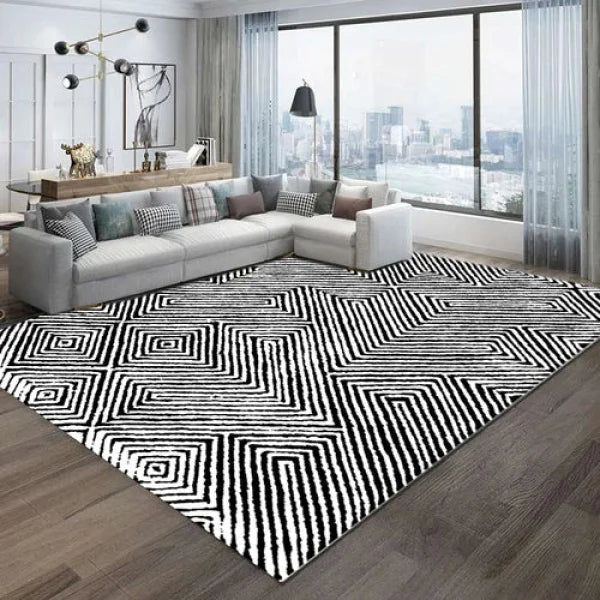 French Retro Zebra Stripes Carpet - Luxury Modern Home Decoration for Living Room & Bedroom - 6 / 120x160cm