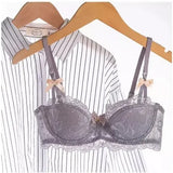 French Romantic Lace Bra Style Mold Cup Slim Push Up Underwear Set
