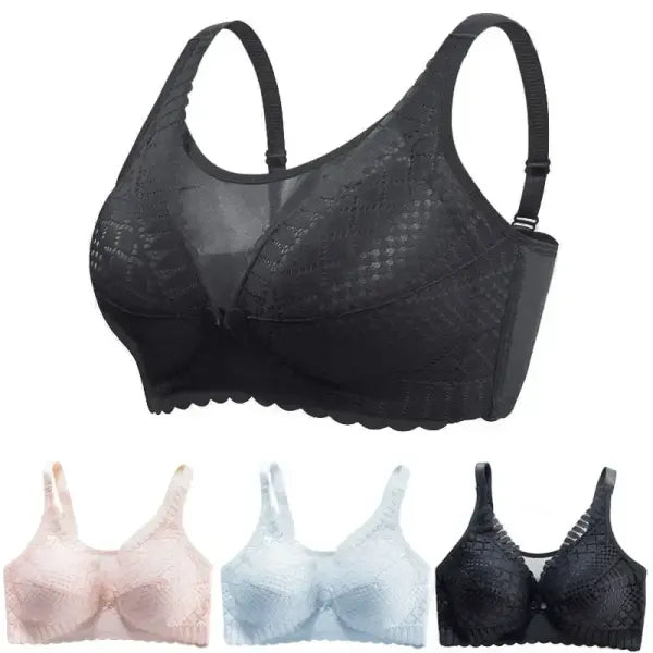 Front Button Maternity Nursing Bra Adjustable Gathered Underwear Comfortable Breastfeeding Bra for Feeding Pregnant