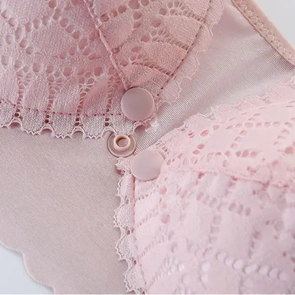 Front Button Maternity Nursing Bra Adjustable Gathered Underwear Comfortable Breastfeeding Bra for Feeding Pregnant