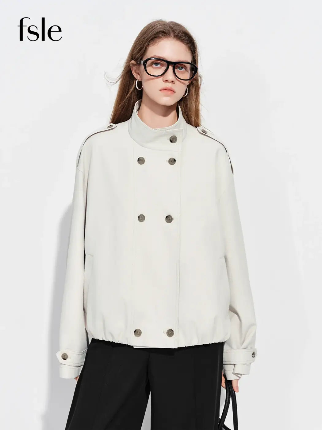 Brown faux leather trench coat oversized Y2K retro jacket