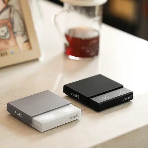 Fuego Kitchen Coffee Scale with Timer Rechargeable Digital Scale 0.1g High Precision 3 Modes Drip Espresso Scale