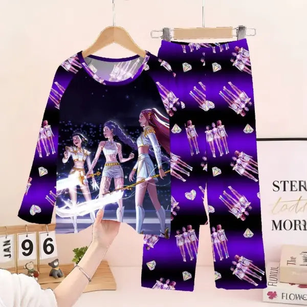 Full Sleeve Pajamas Set Children Coswear Sleepwear - KPOP09 / 18 (145-155cm)