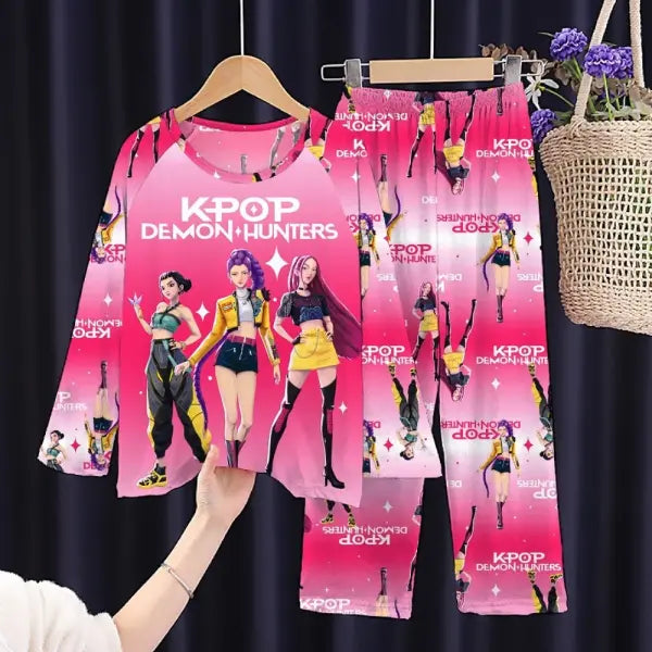 Full Sleeve Pajamas Set Children Coswear Sleepwear - KPOP04 / 18 (145-155cm)
