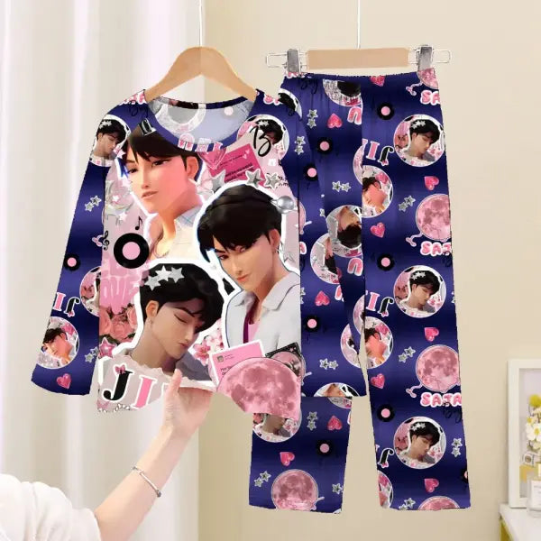 Full Sleeve Pajamas Set Children Coswear Sleepwear - KPOP26 / 18 (145-155cm)