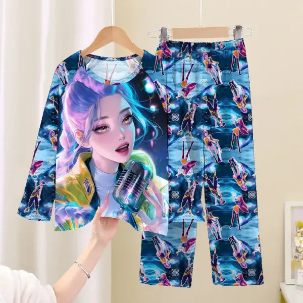 Full Sleeve Pajamas Set Children Coswear Sleepwear - KPOP15 / 18 (145-155cm)