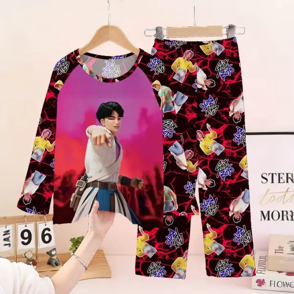 Full Sleeve Pajamas Set Children Coswear Sleepwear - KPOP25 / 8 (95-105cm)