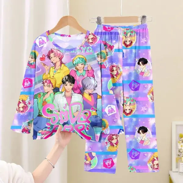 Full Sleeve Pajamas Set Children Coswear Sleepwear - KPOP24 / 18 (145-155cm)