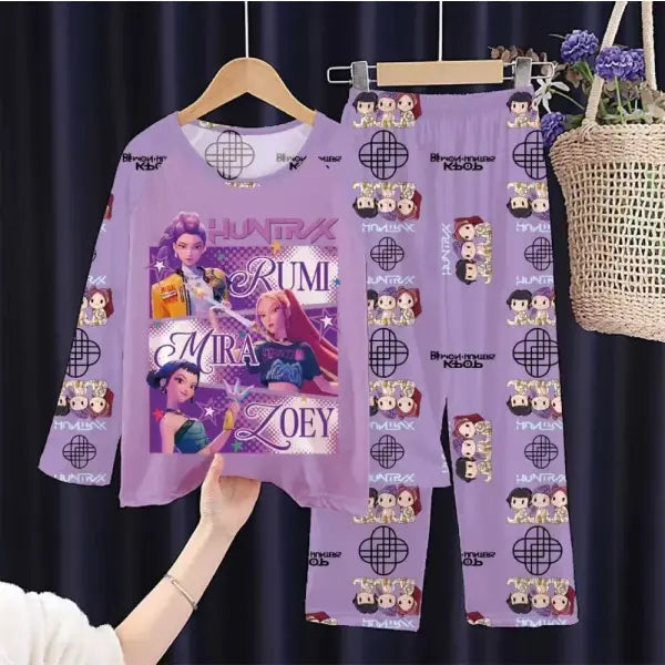 Full Sleeve Pajamas Set Children Coswear Sleepwear - KPOP06 / 18 (145-155cm)