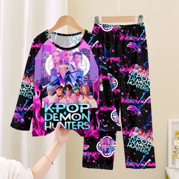 Full Sleeve Pajamas Set Children Coswear Sleepwear - KPOP14 / 12 (115-125cm)